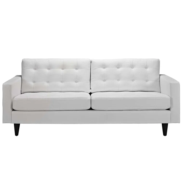 Modway Carson Carrington Eggedal Tufted Bonded Leather Sofa