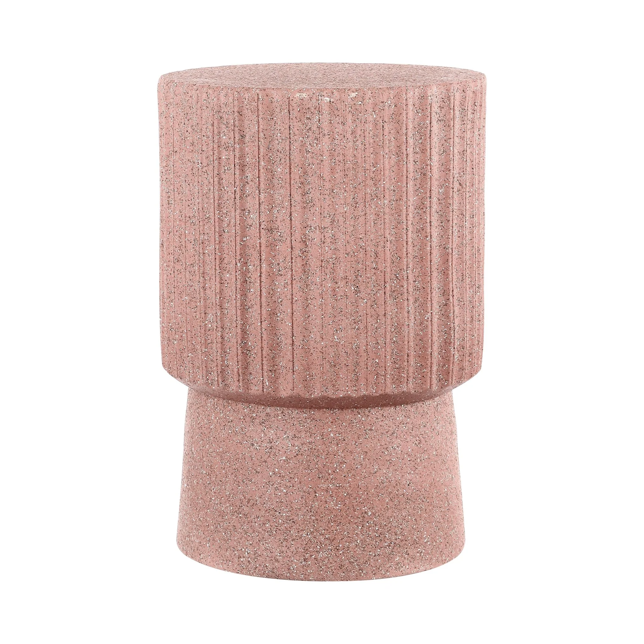 Louisa Modern Art Deco Tambour Indoor/Outdoor Accent Table