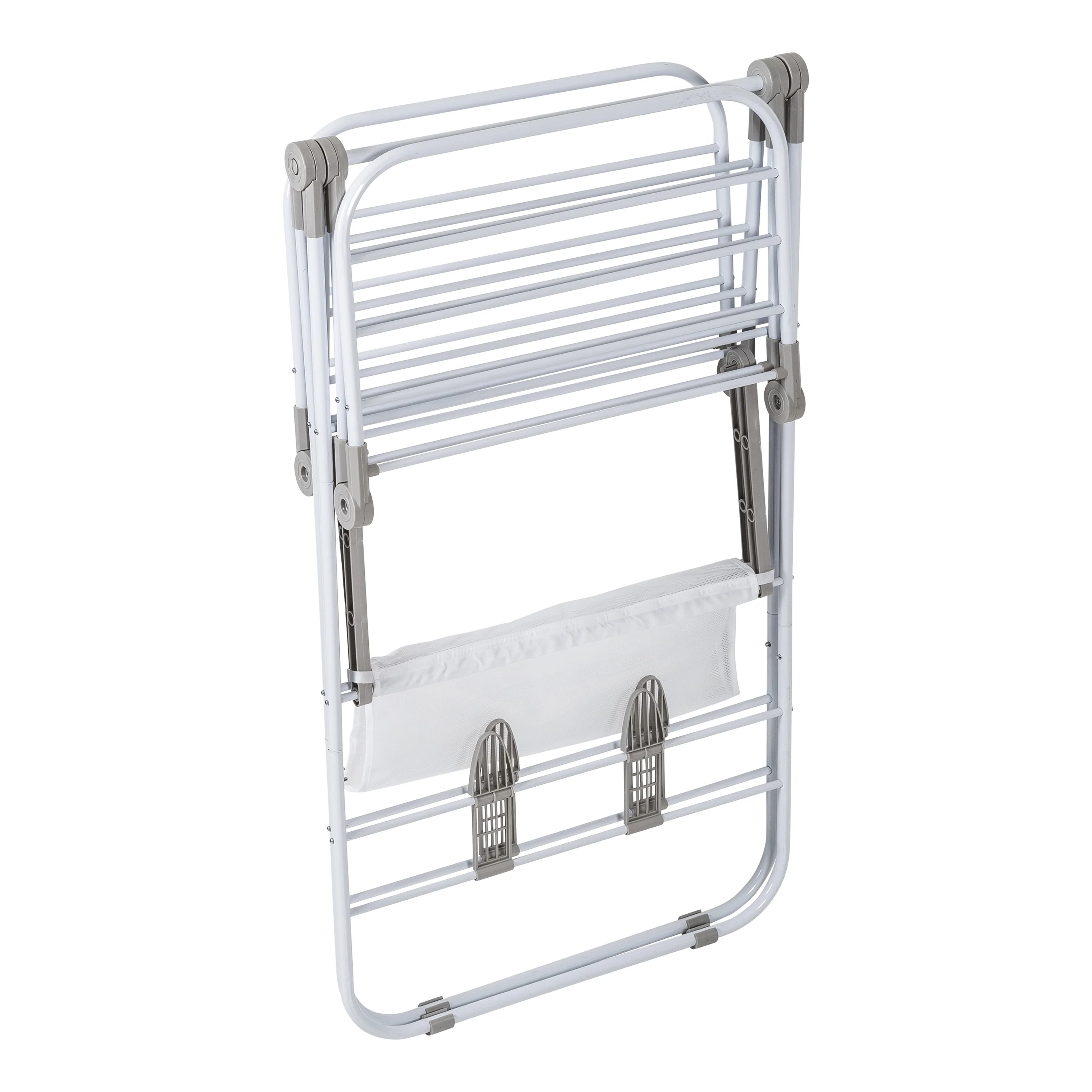 Honey-Can-Do White Expandable and Folding Gullwing Clothes Drying Rack