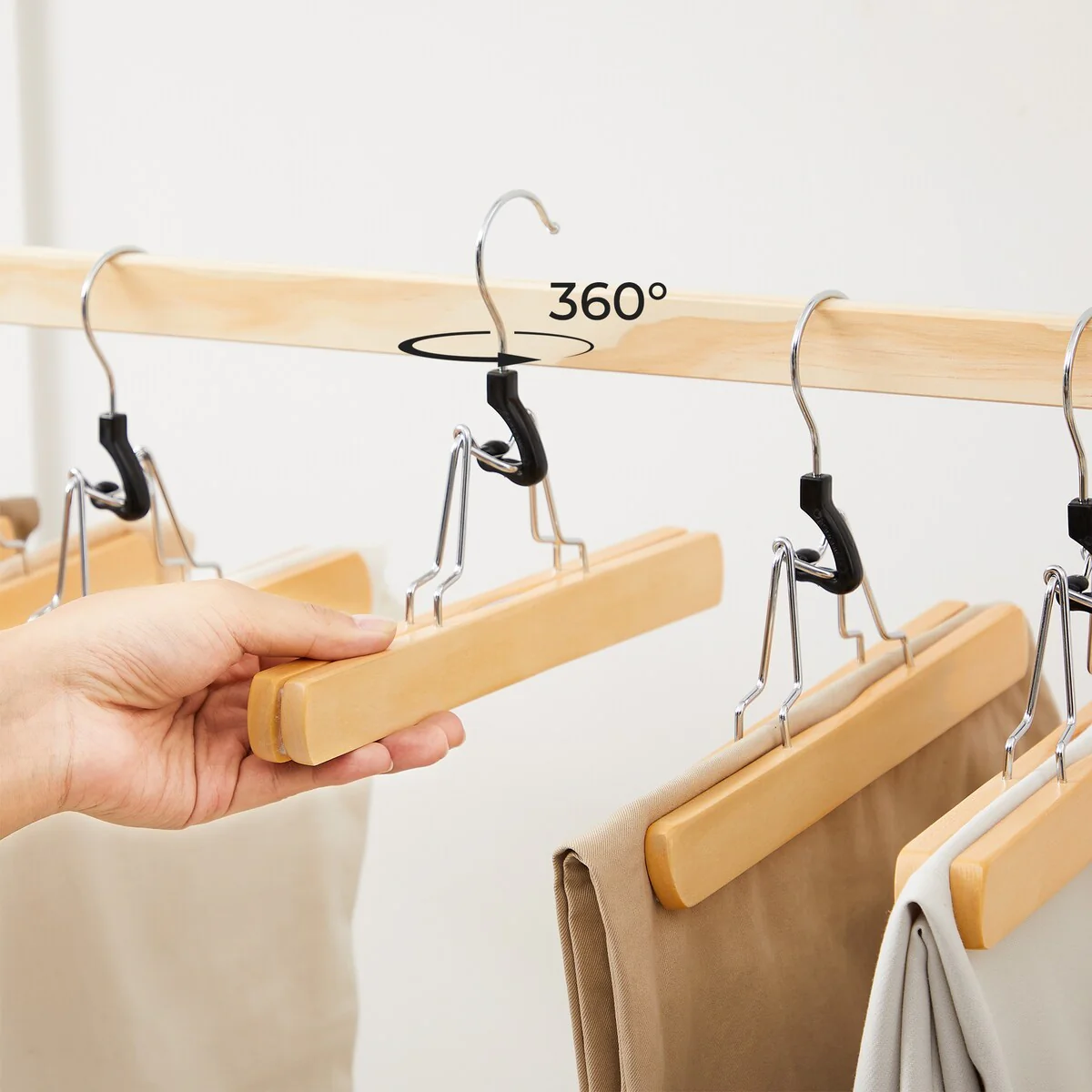 Wooden Pants Hangers 12 Pack - 12 Packs