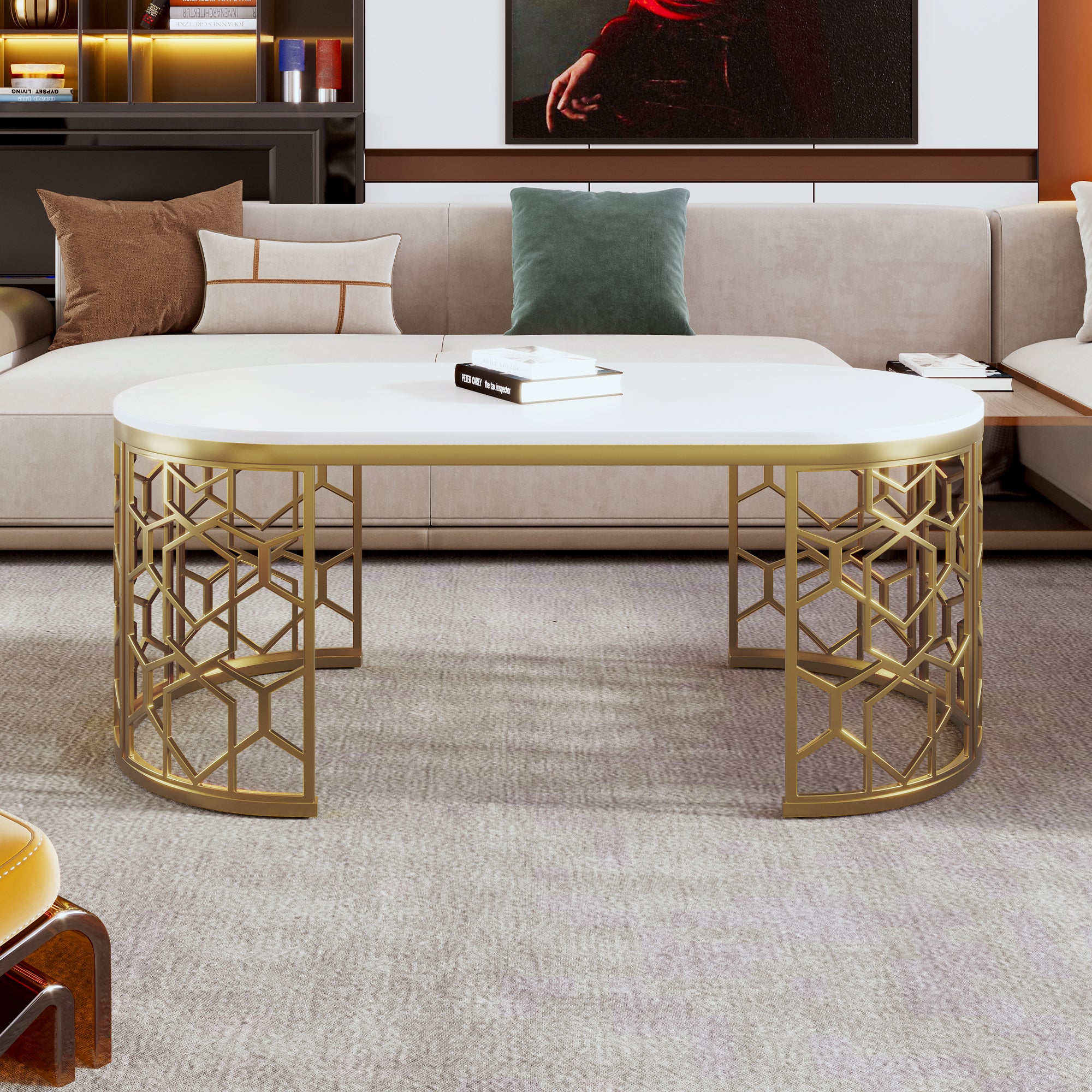 Modern Oval Coffee Table