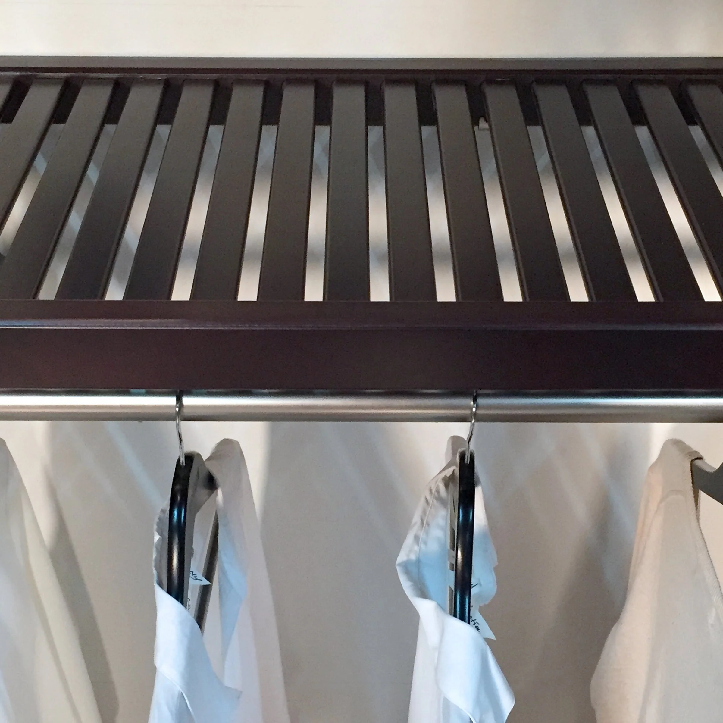 John Louis Home Solid Wood Walk-In Closet System with 3-Drawers Espresso