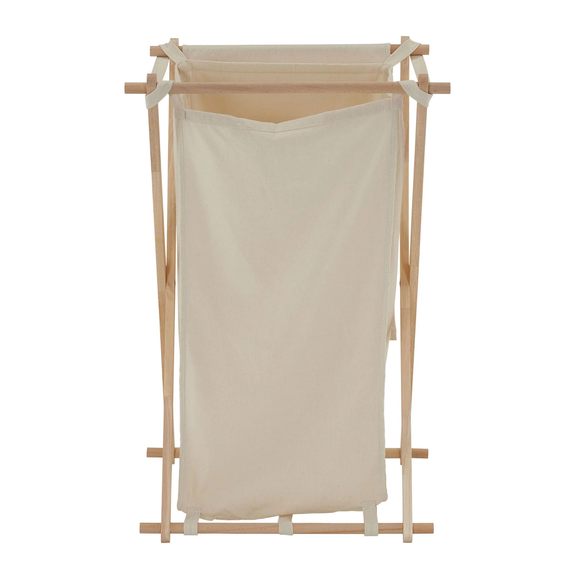 Household Essentials X-Frame Folding Wood Laundry Hamper - 17.0