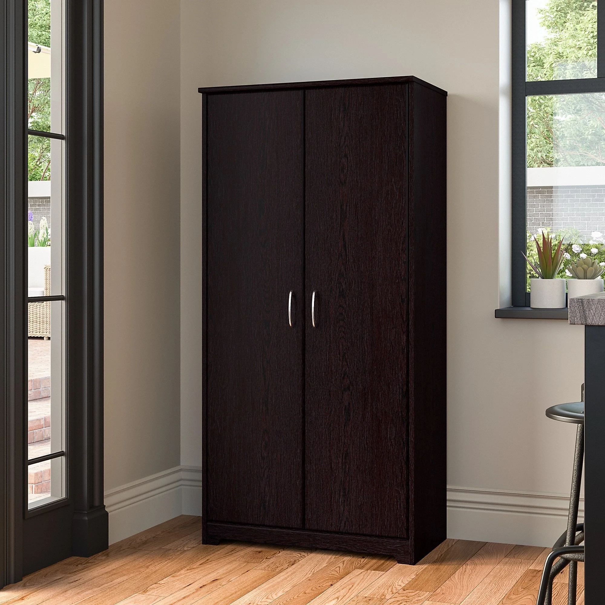Cabot Tall Kitchen Pantry Cabinet with Doors by Bush Furniture