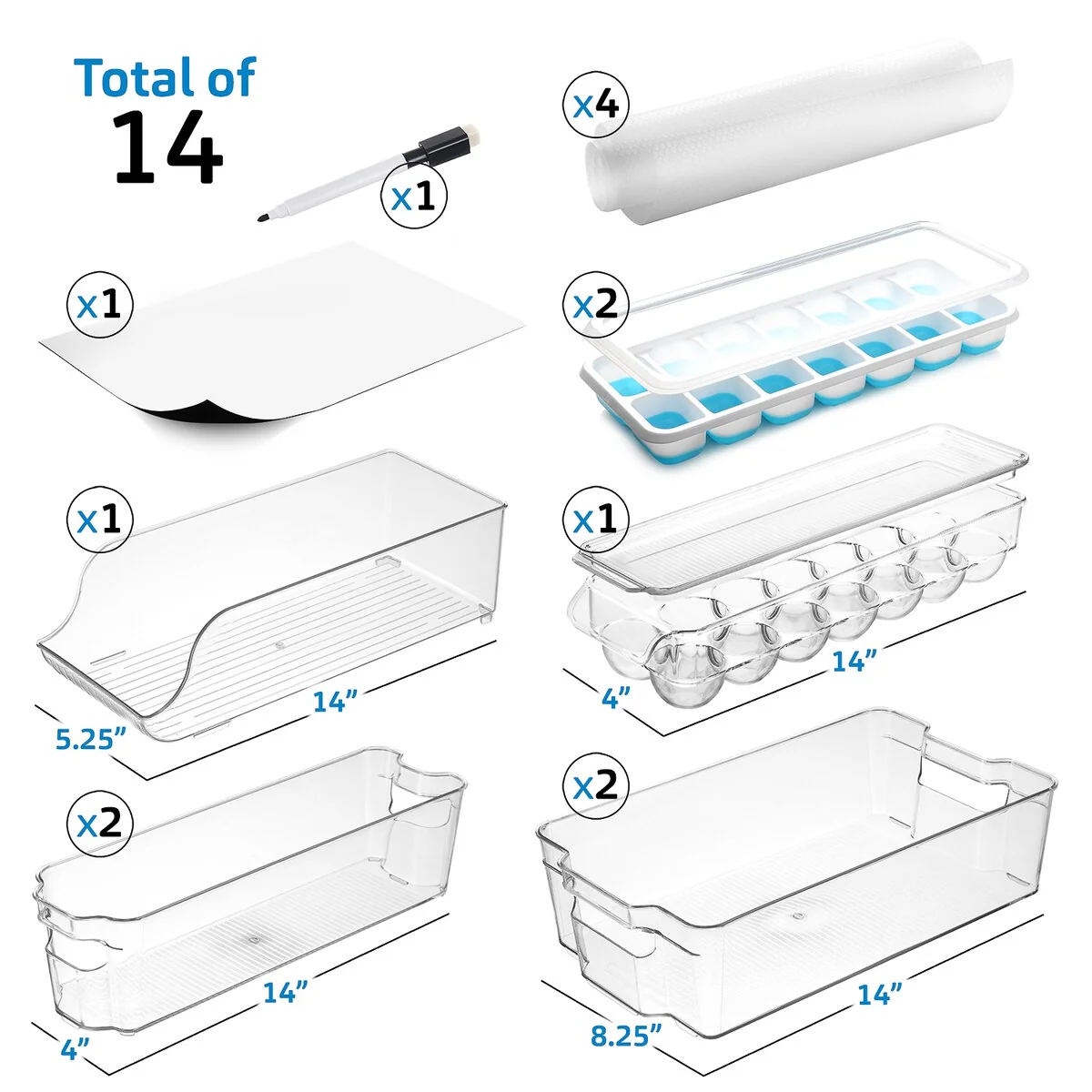 StorageBud Stackable Fridge Organizer Bins