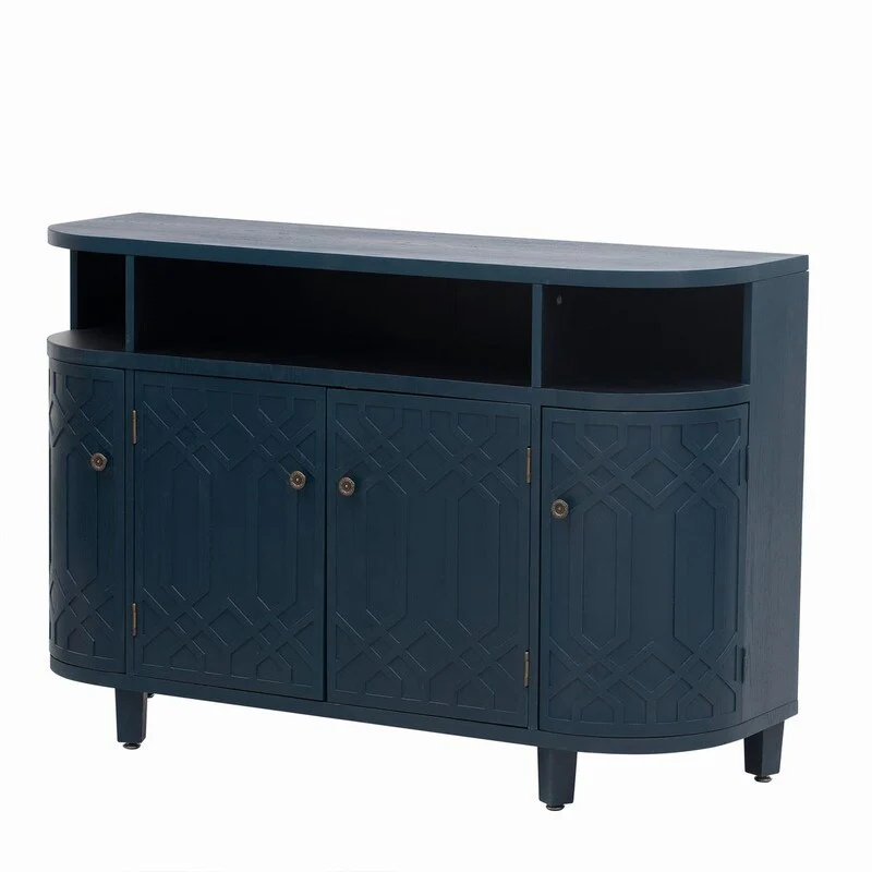 48''W Storage Cabinet with Four Doors and Adjustable Shelves - N/A