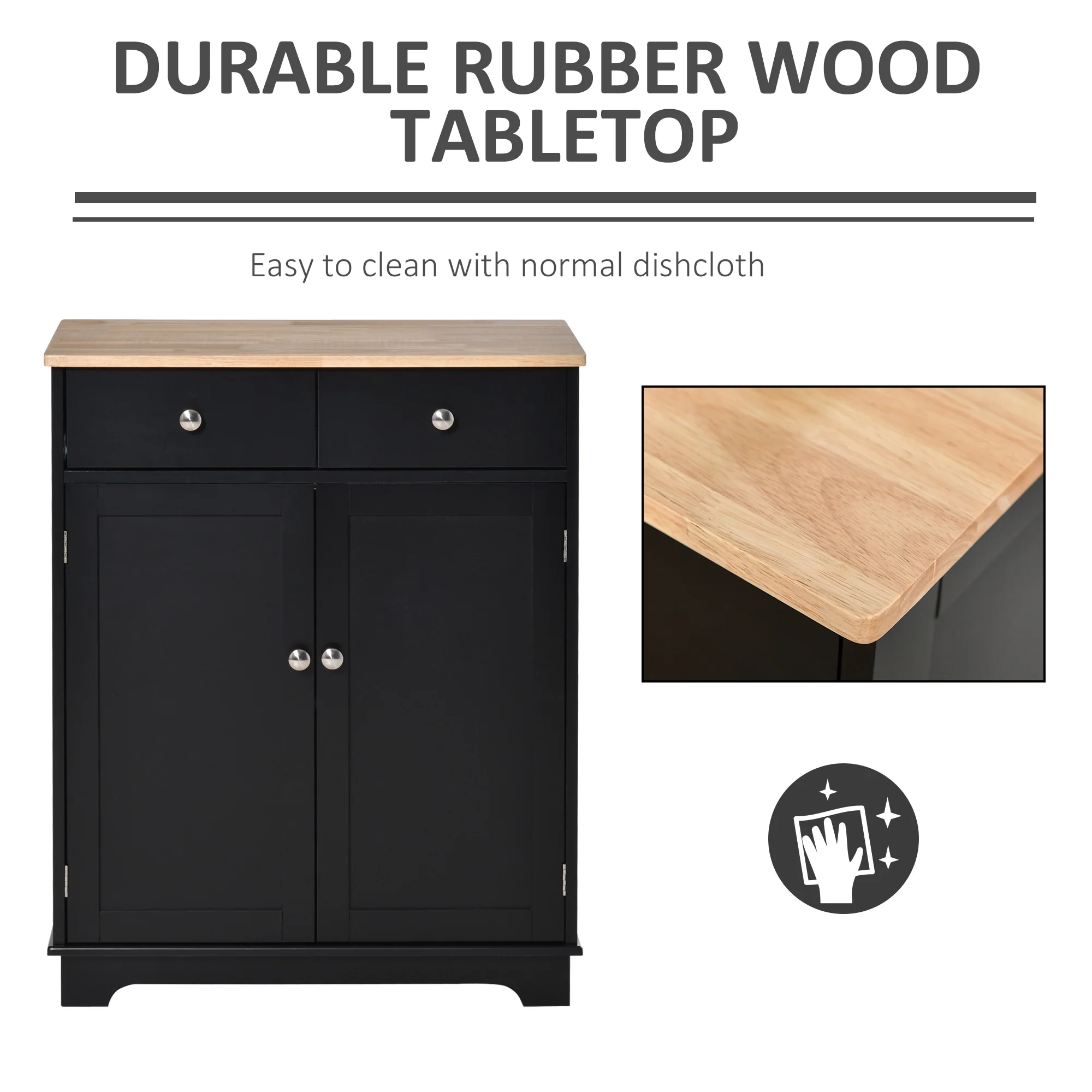 HOMCOM Space-saving Kitchen Buffet Sideboard Pantry