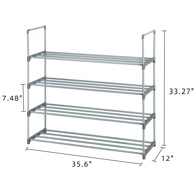 4-Tier Shoe Rack Metal Shoe Tower 20-Pair Shoe Storage Organizer