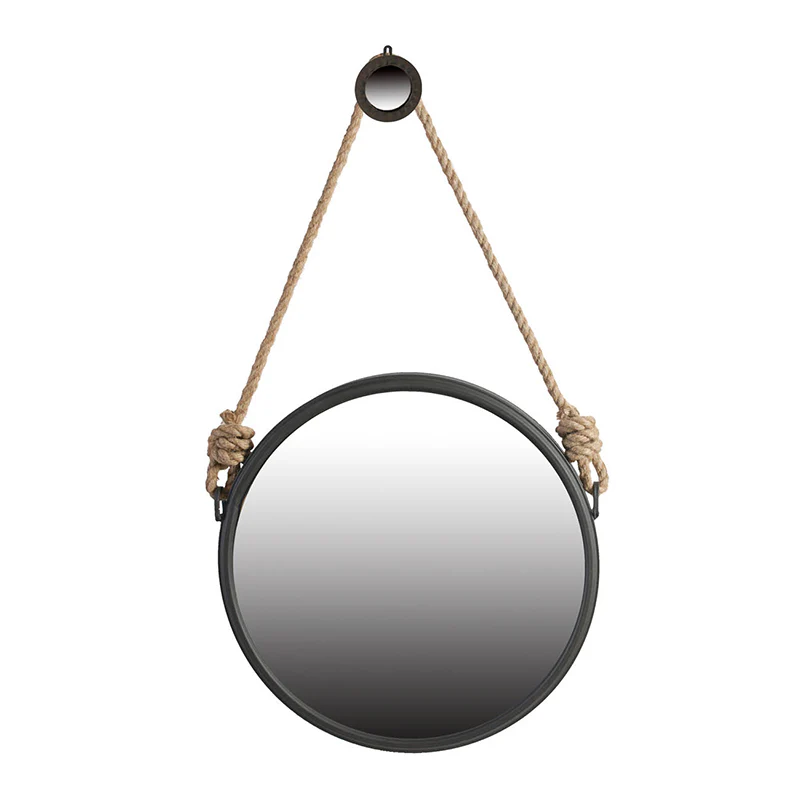 19.5 Wall Mirror with Round Metal Frame