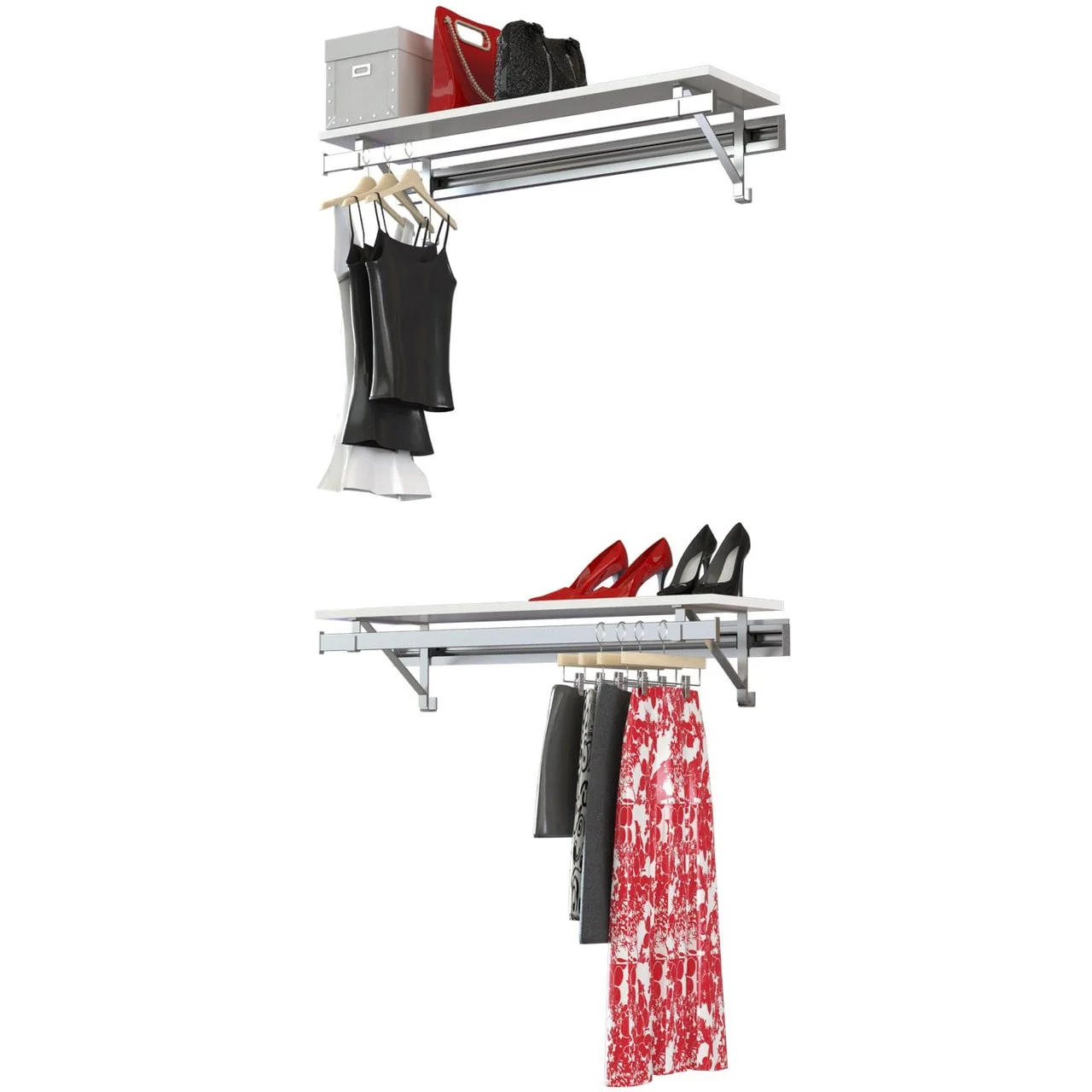 arrange a SPACE RCMBX Double Shelf-Hang Closet System