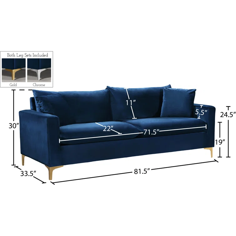 Shumpert 81.5'' Velvet Sofa