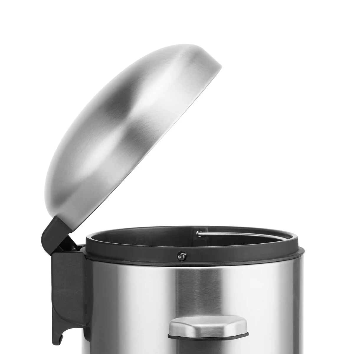 Innovaze 1.32 Gallon Stainless Steel Round Step-on Bathroom and Office Trash Can
