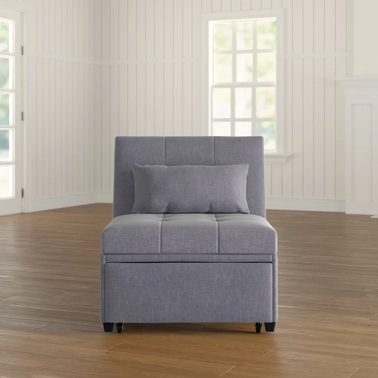 Hulse 3-In-1 Upholstered Convertible Sleeper Chair
