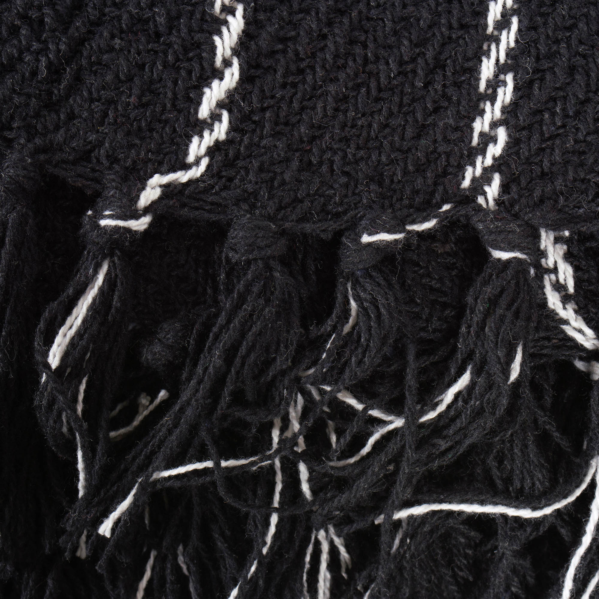 Black Checked Plaid Throw