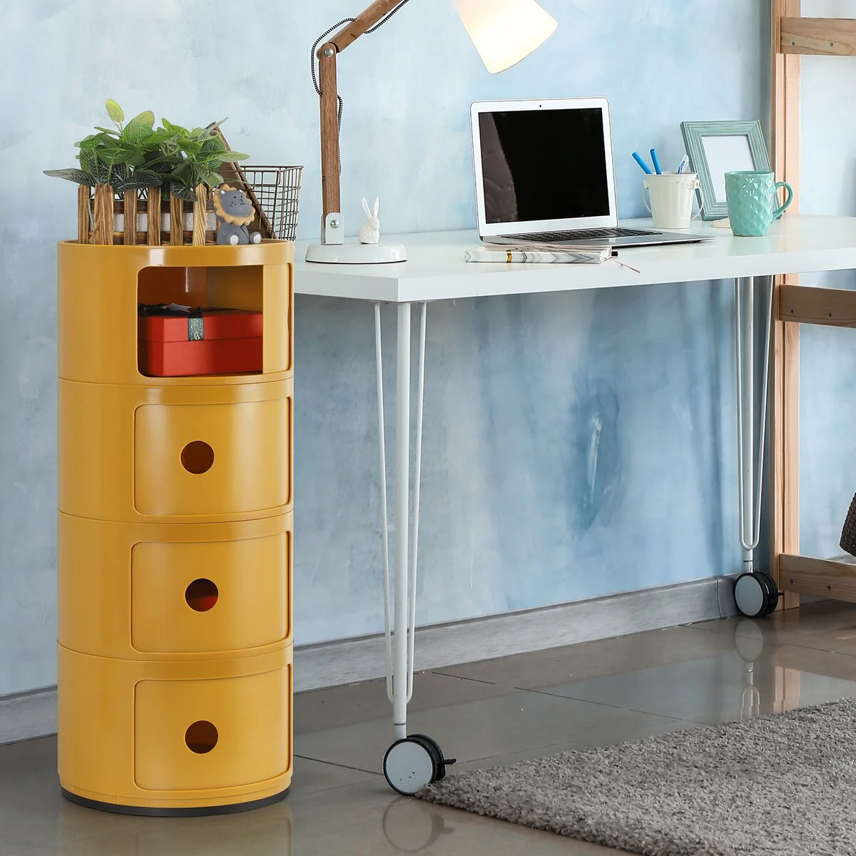 ABS Multifunction Storage Table Stackable Detachable Organizer
