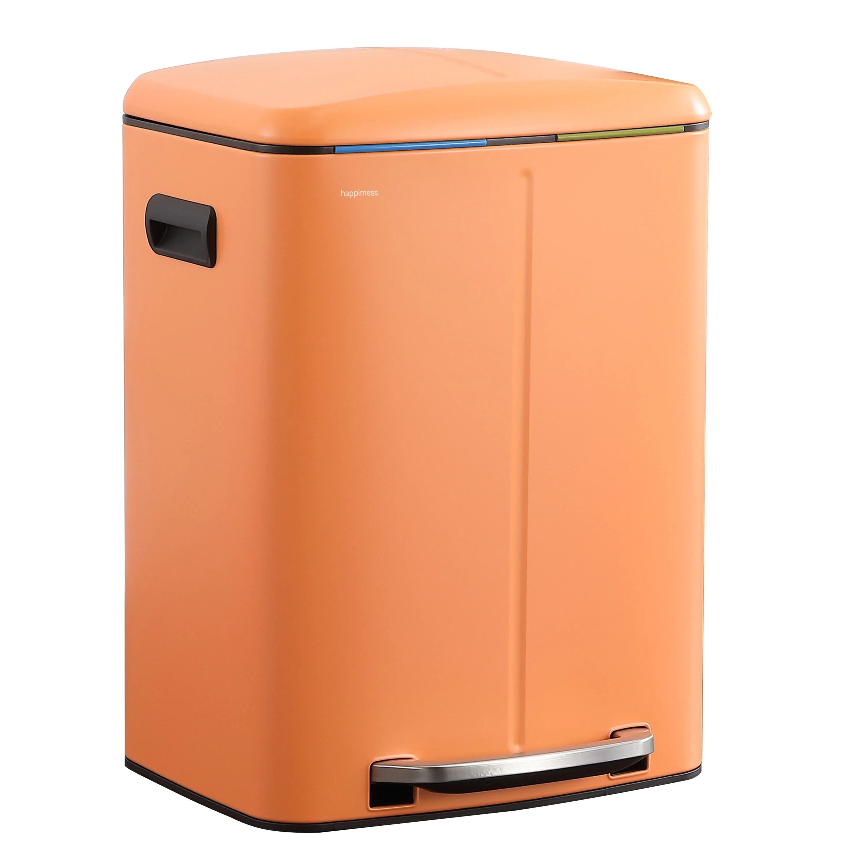happimess 10.6-Gallon Double Bucket Trash Can with Soft Close Lid