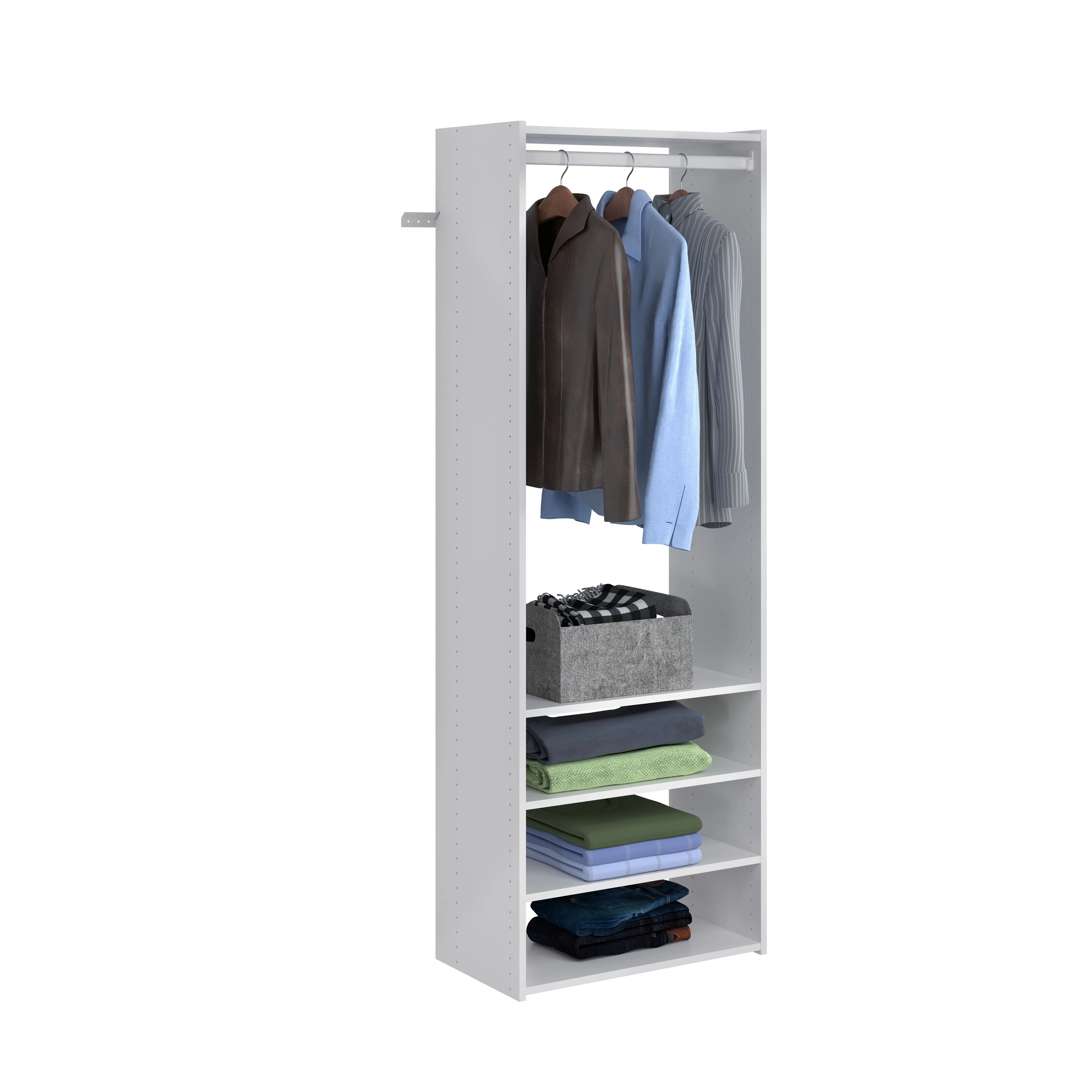Easy Track Select Laminate Closet Tower Kit