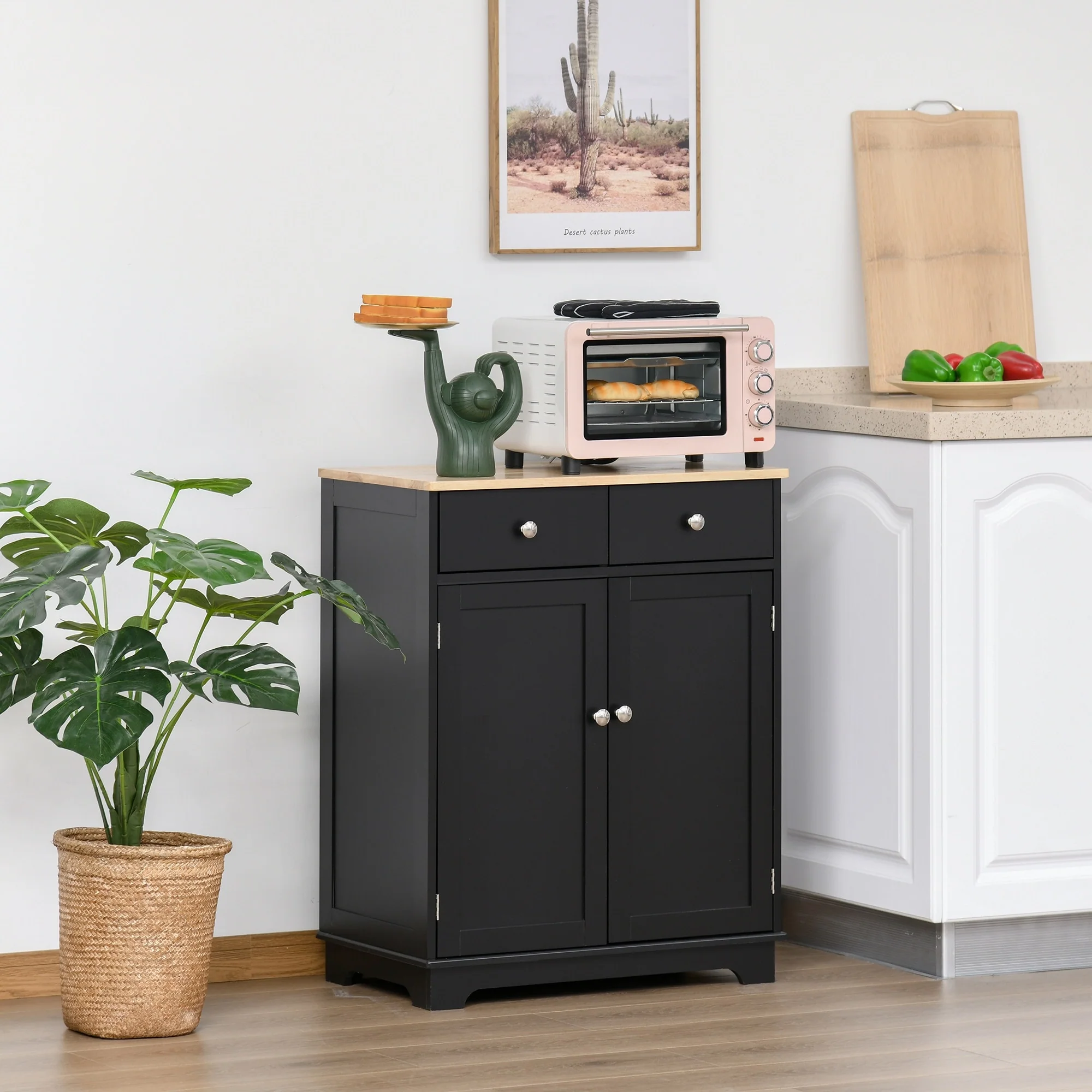 HOMCOM Space-saving Kitchen Buffet Sideboard Pantry