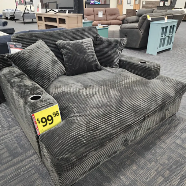 Summer Flash Sale! Limited-Time Promotion—Nestle Chaise Lounge With Dual Cupholders And Charging Ports