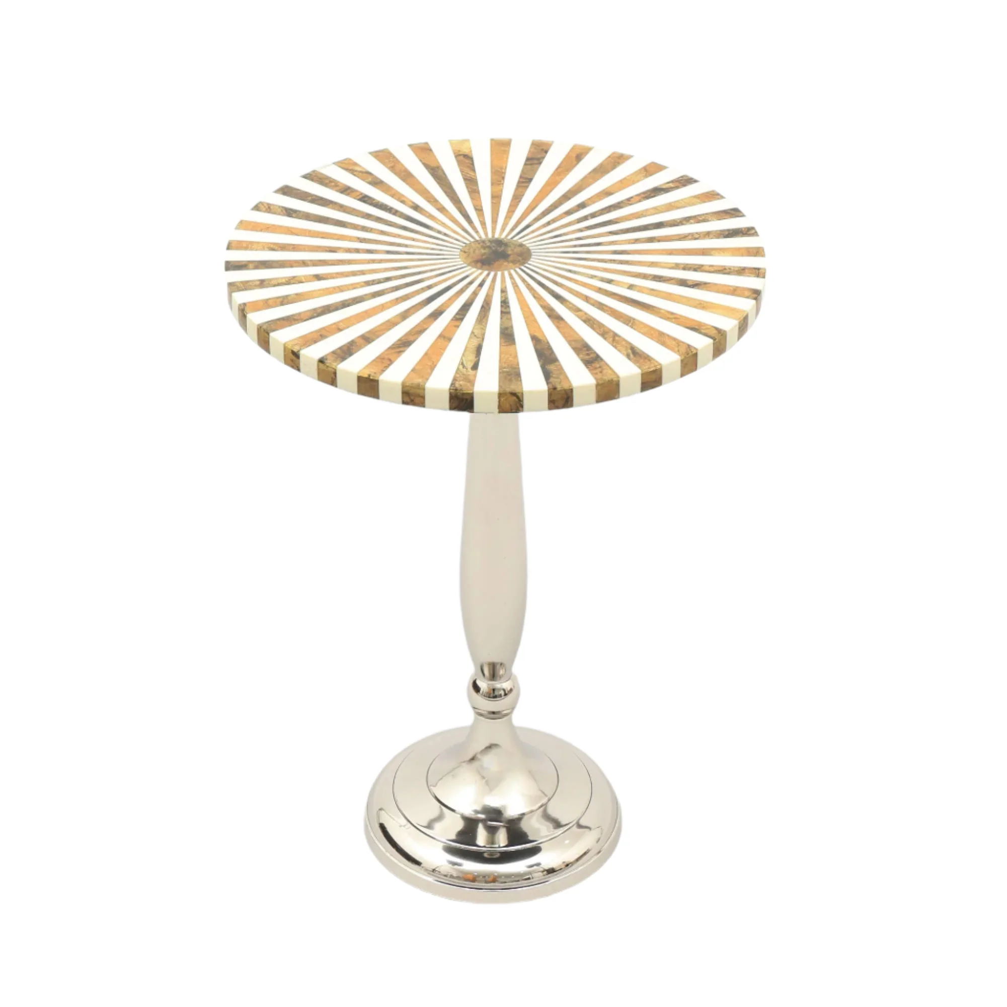Decorative & Modern Nickel-Plated Resin Side Table-15X15X21