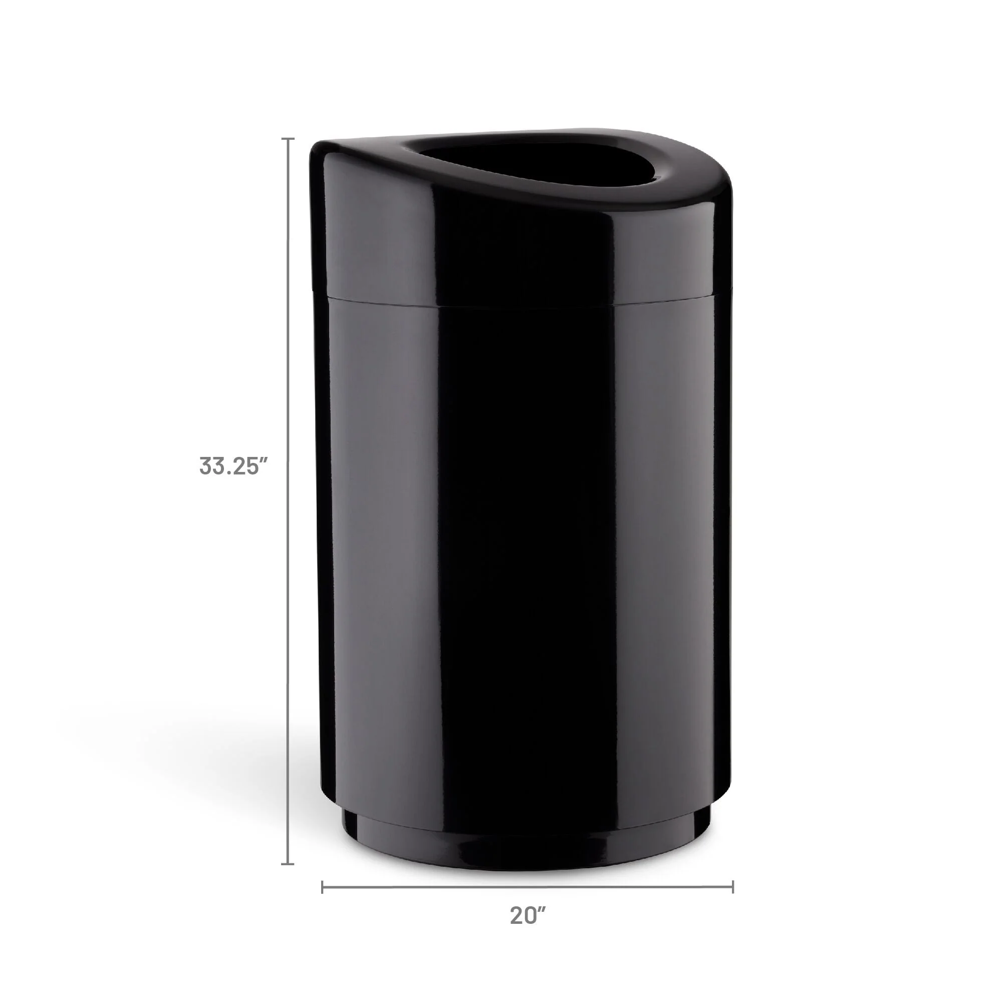 Large Trash Can, 30-Gallon Metal Garbage Can, Receptacle