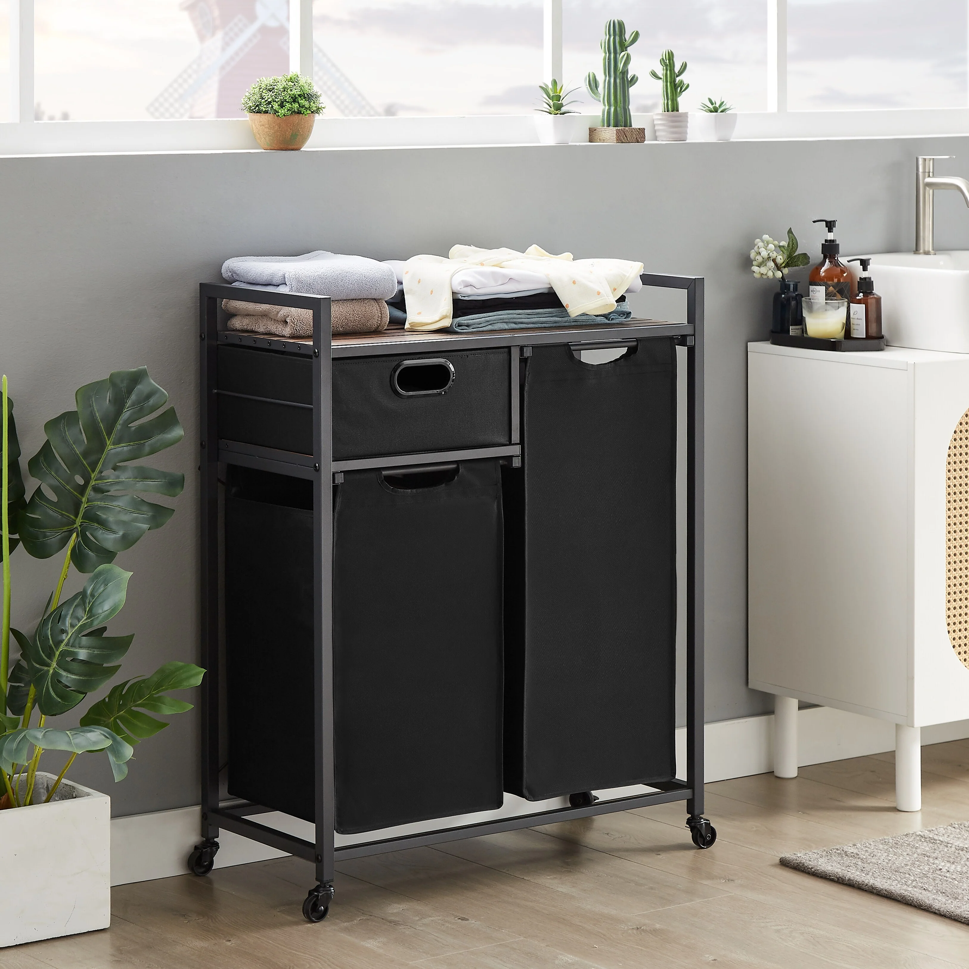Multifunctional Laundry Basket, Laundry Hamper with Sturdy Material and Unique Storage Functionality