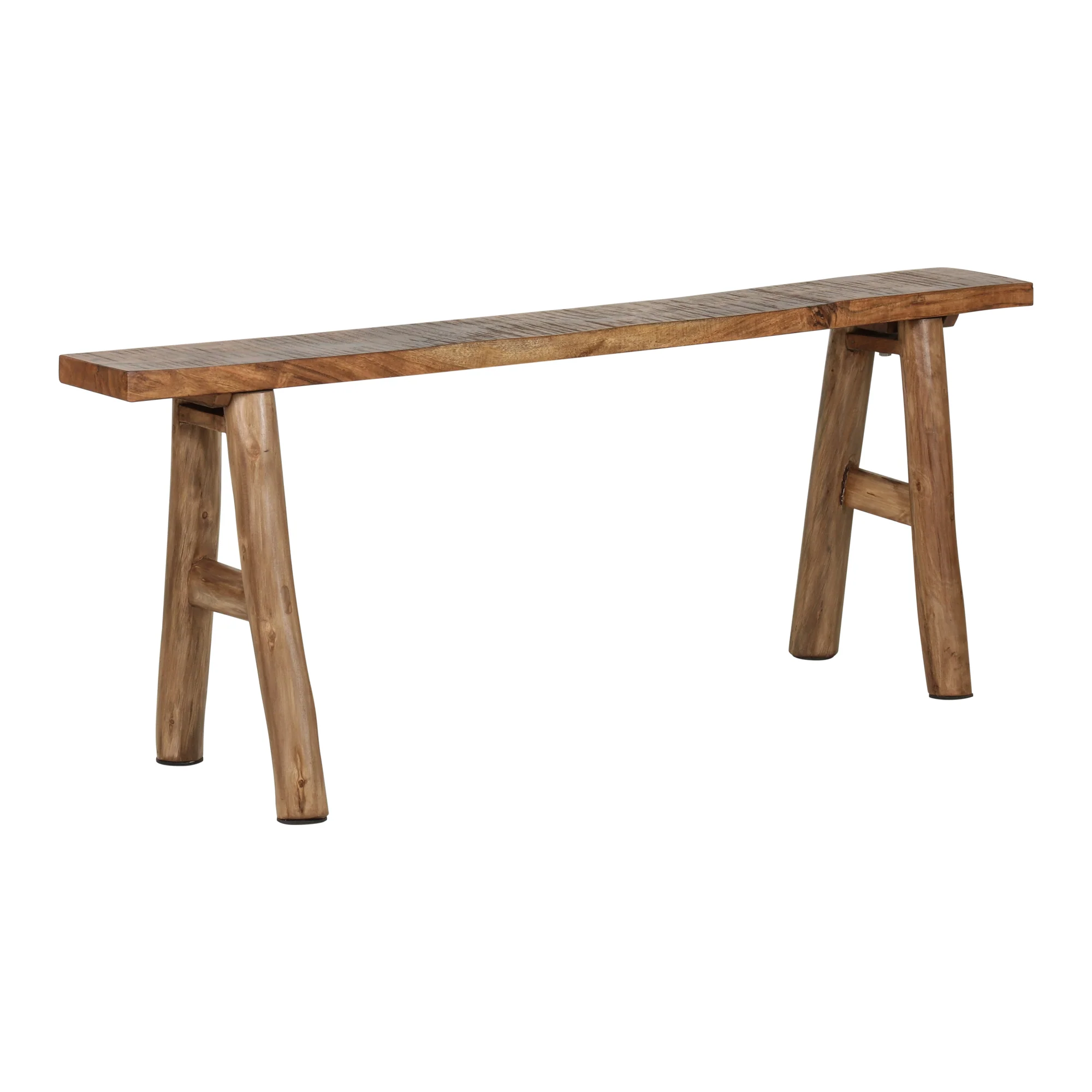 Narrow Solid Wood A-Frame Bench