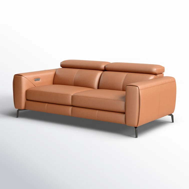 82'' Leather Power Reclining Sofa