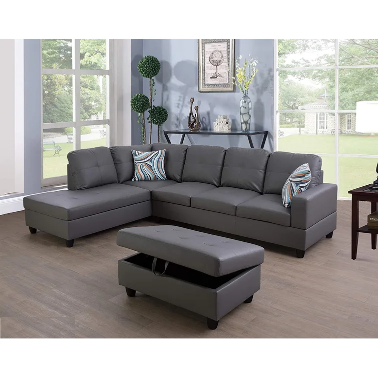 Maumee Faux Leather Sectional