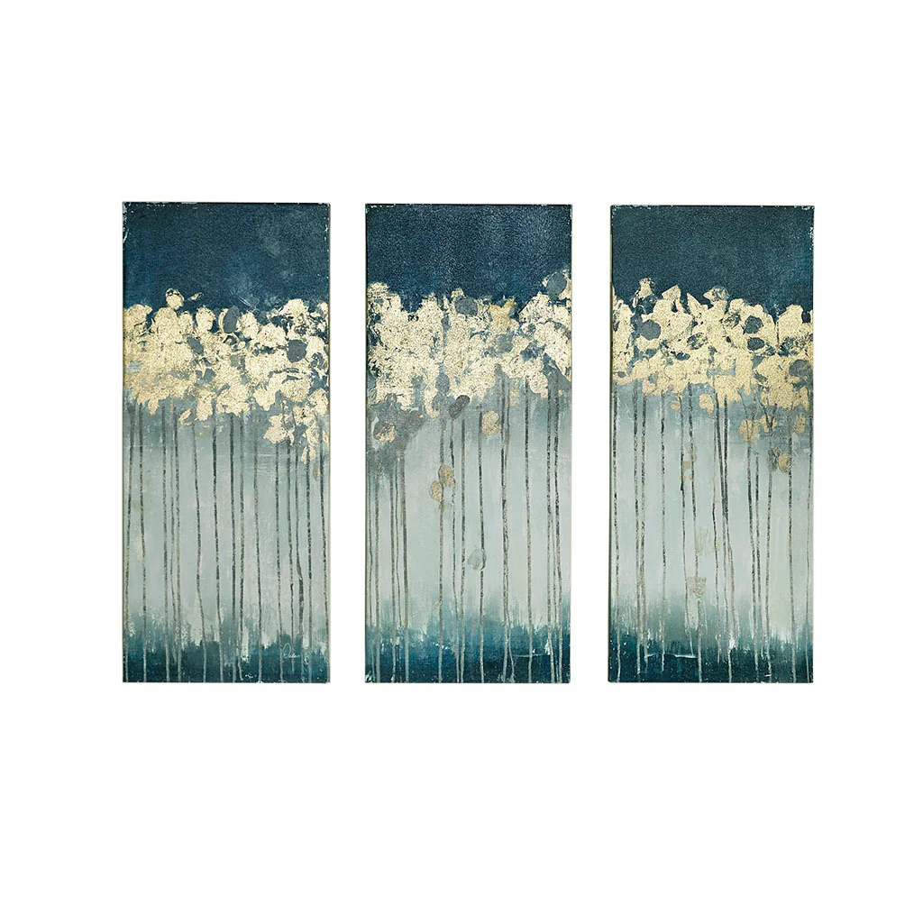 Gold Foil Abstract 3-piece Canvas Wall Art Set