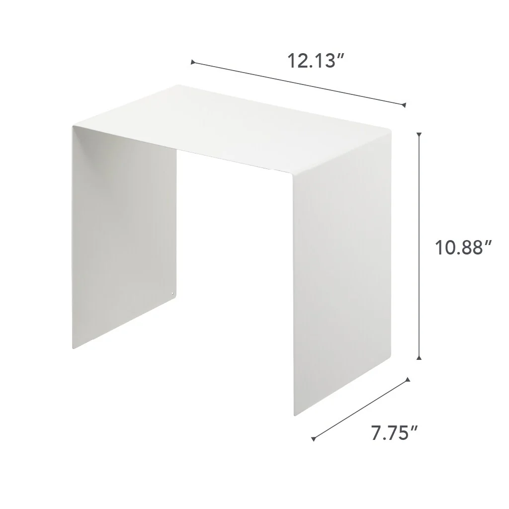 Yamazaki Home Riser (Set of 2), Steel, Supports 4 pounds, No Assembly - L 7.87 x W 12.2 x H 11.02 inches