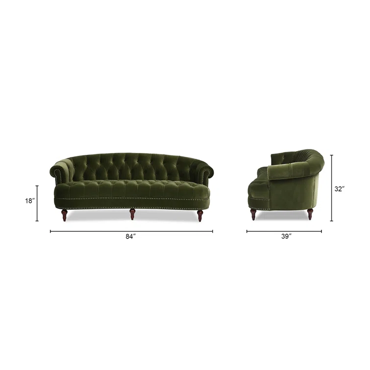 Joannes 84'' Velvet Sofa