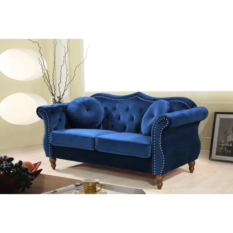 Evianna 65.5'' Velvet Loveseat