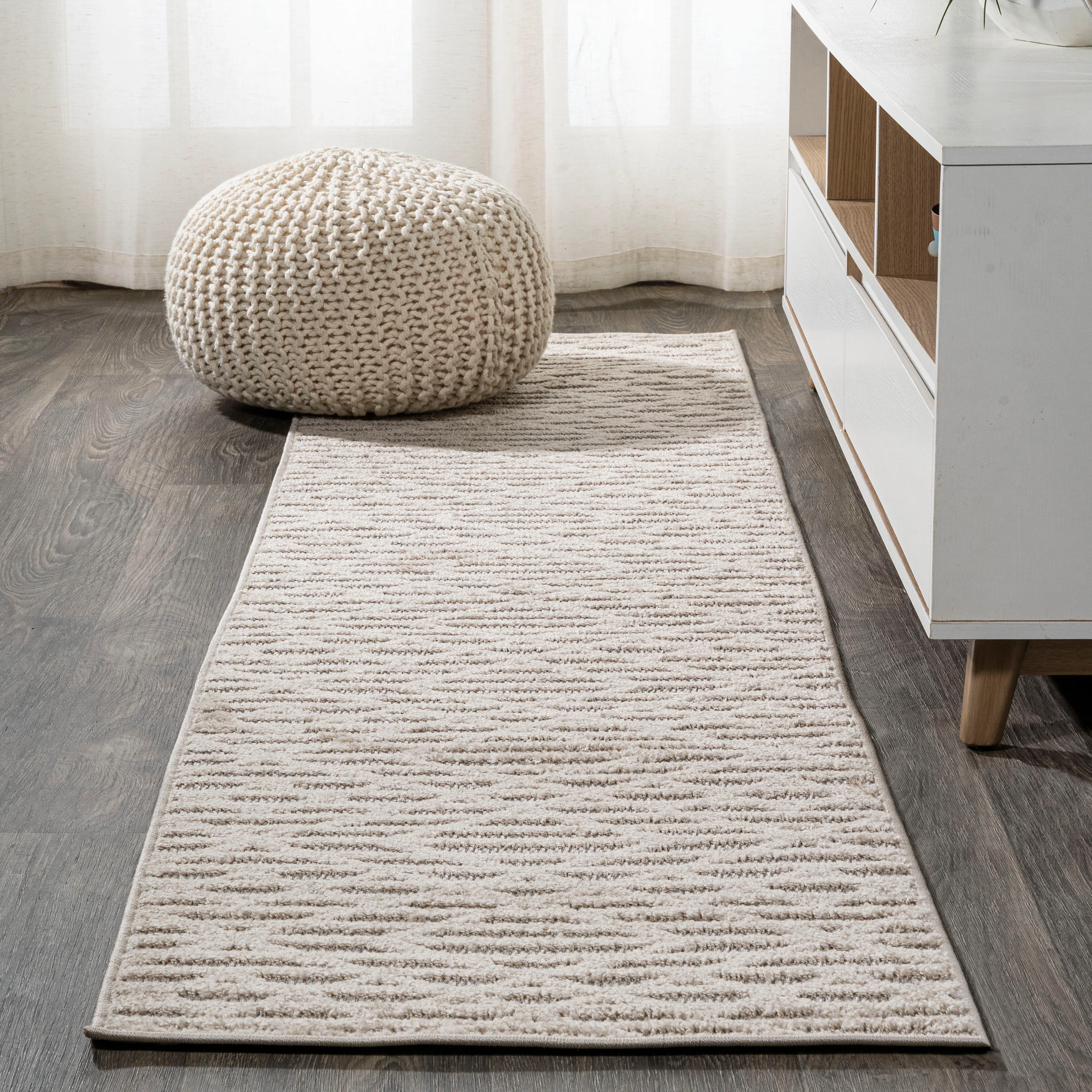 Ararat High-Low Pile Moroccan Diamond Modern  Indoor/Outdoor Area Rug
