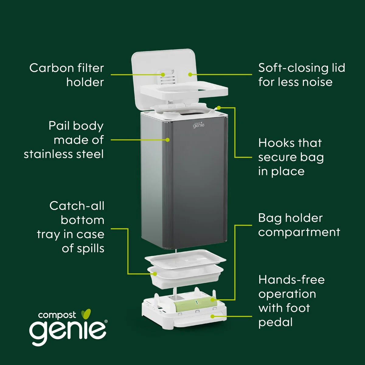 Compost Genie Bin W/8 bags