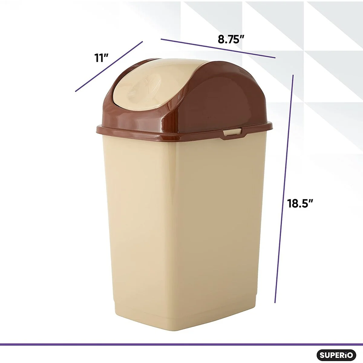 18 qt Slim Swing Trash Can