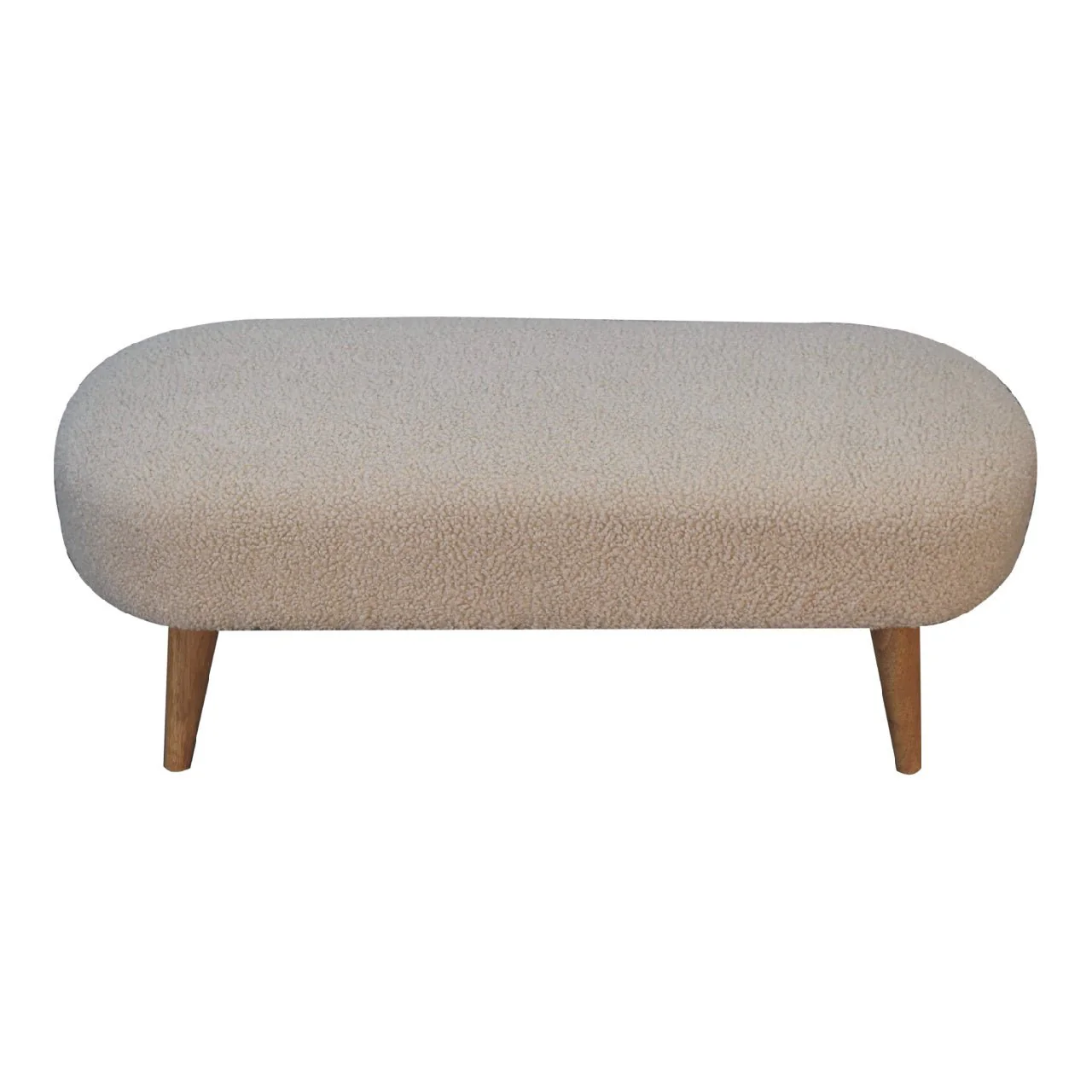 Upholstered Hallway Bench with Wood Legs
