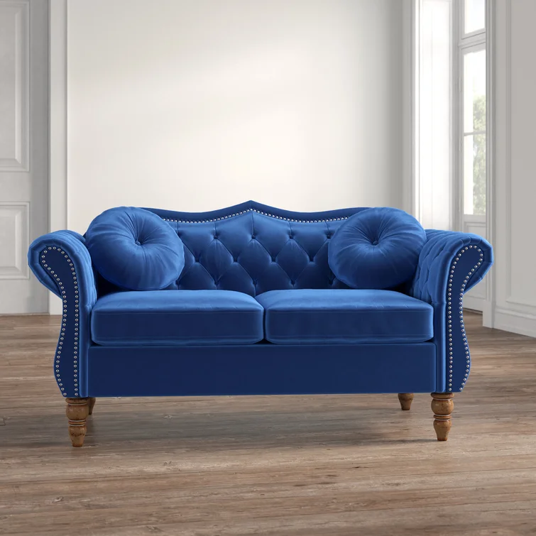 Evianna 65.5'' Velvet Loveseat