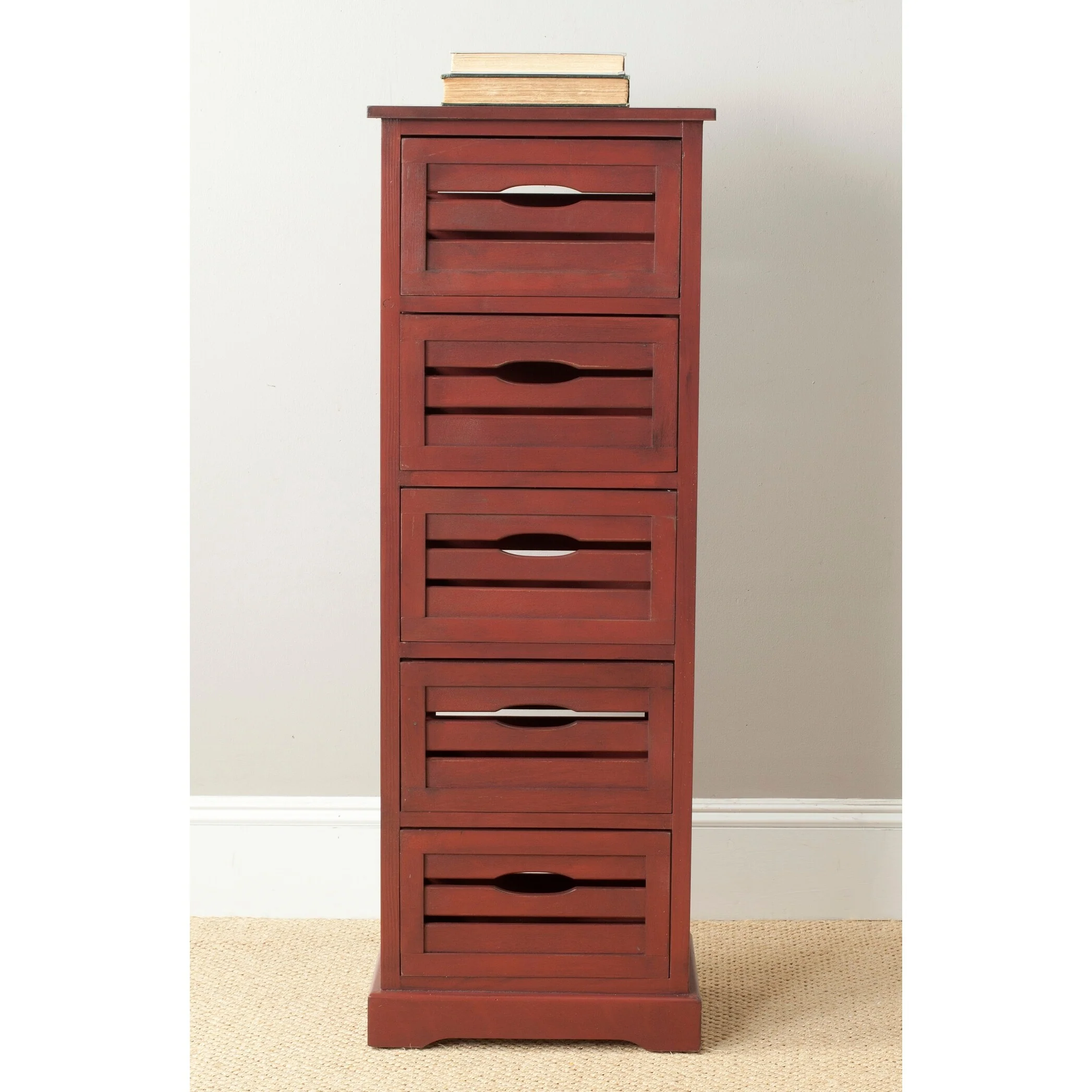 SAFAVIEH Cinda Black Storage 5-Drawer Cabinet - 16.5