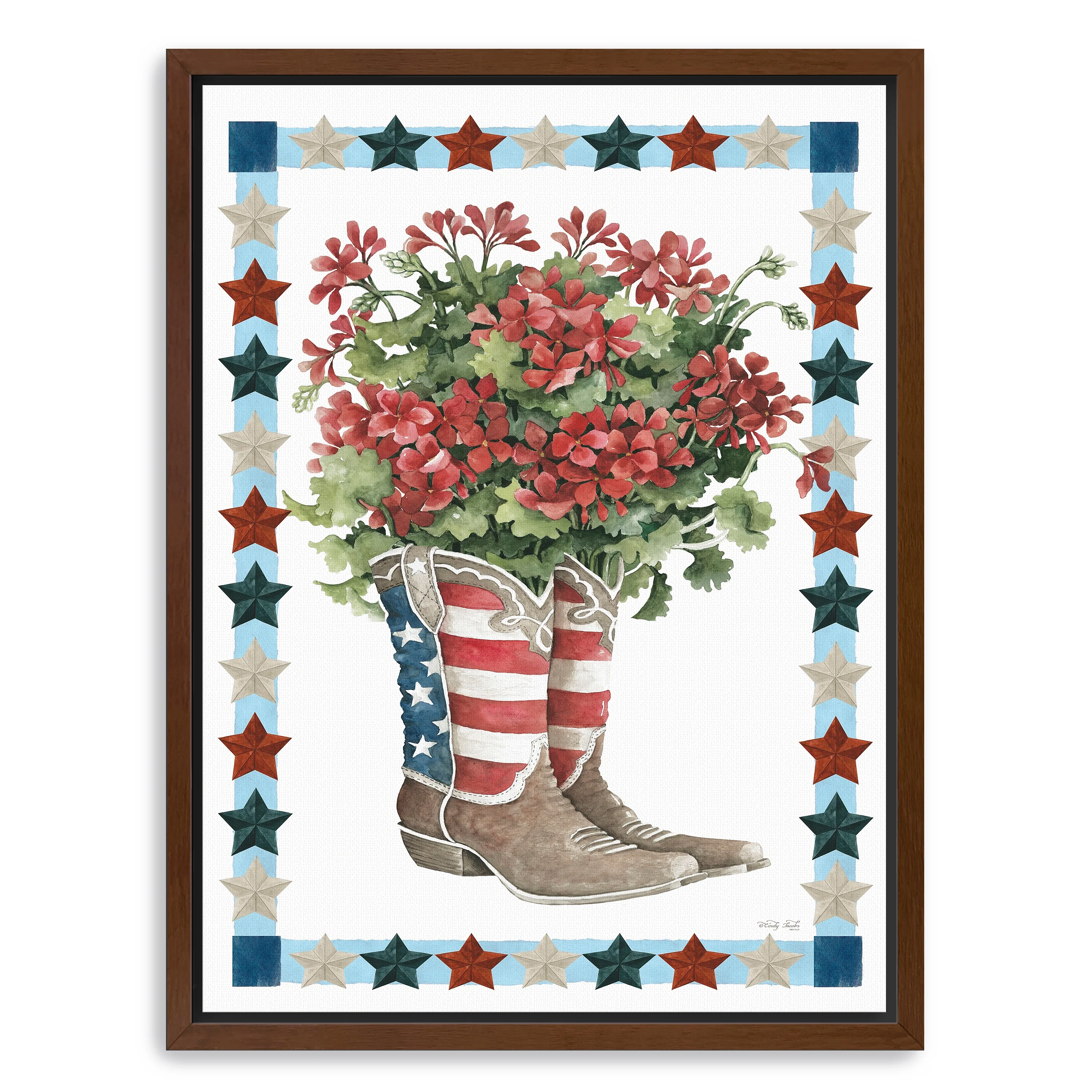Patriotic Boots Canvas Giclee