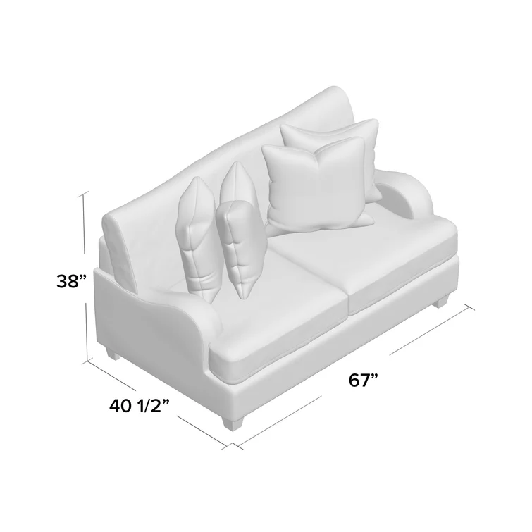 Somerville 67'' Upholstered Loveseat
