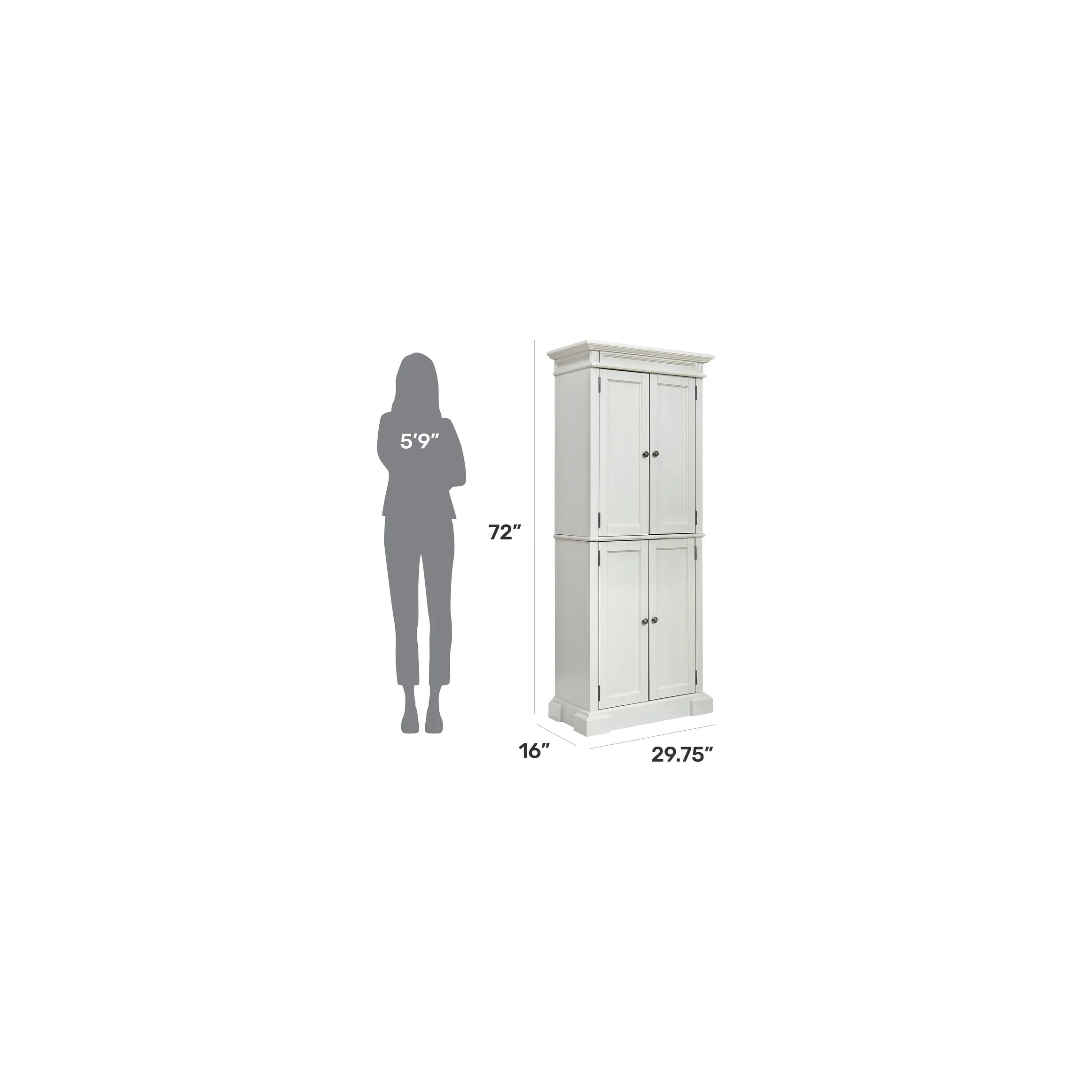 Americana Off-White Pantry, 72