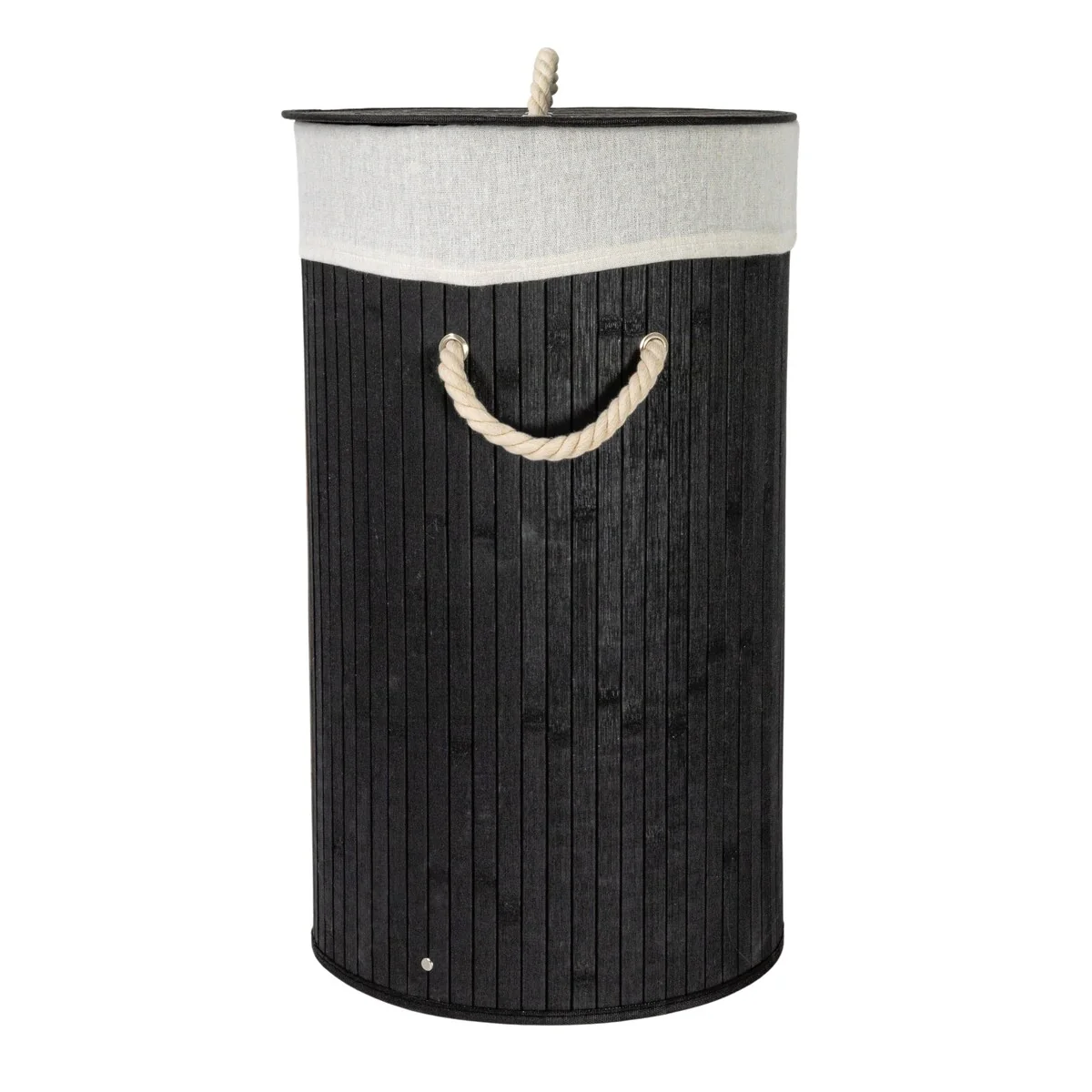 Household Essentials Bamboo Laundry Hamper with Handles and Removable Laundry Bag