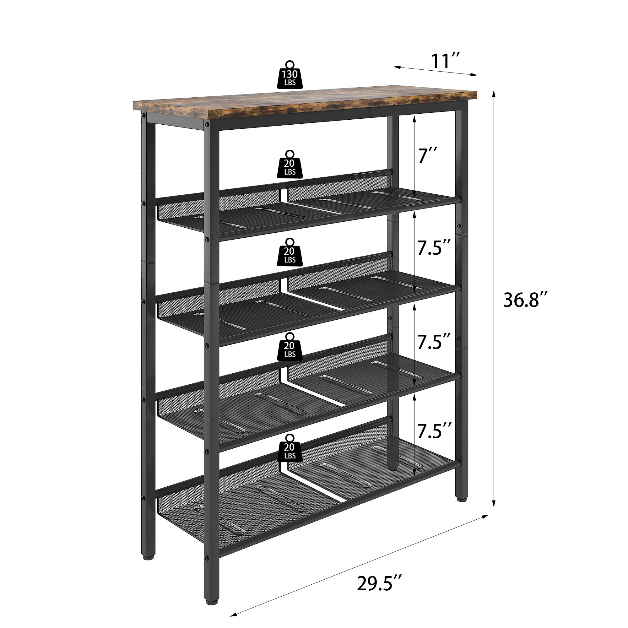 Industrial Style Shoe Rack