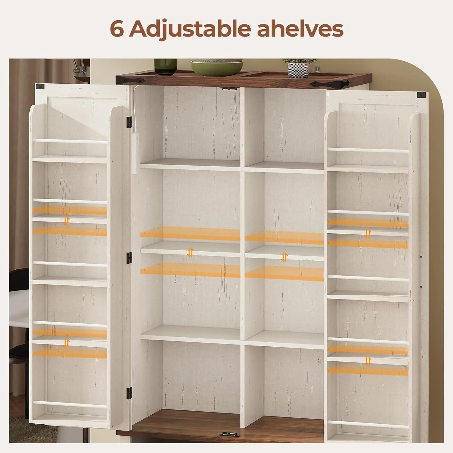 Farmhouse Kitchen Storage Cabinet Pantry Cabinet Home Bar