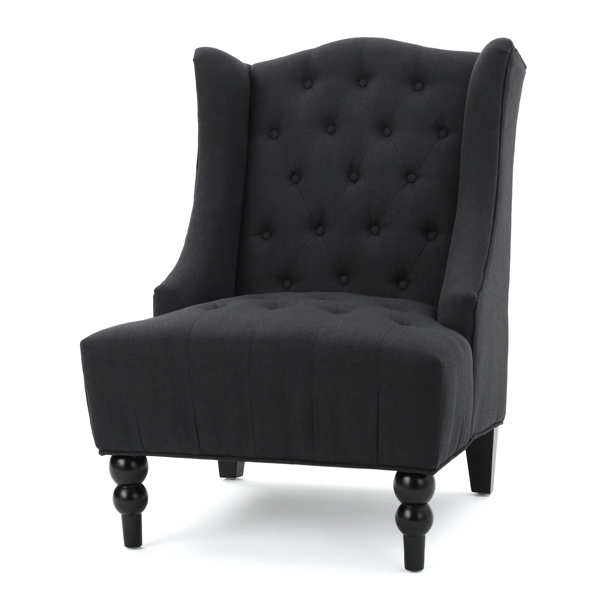 Dawned Upholstered Accent Chair with Button Tufting and Wing Back