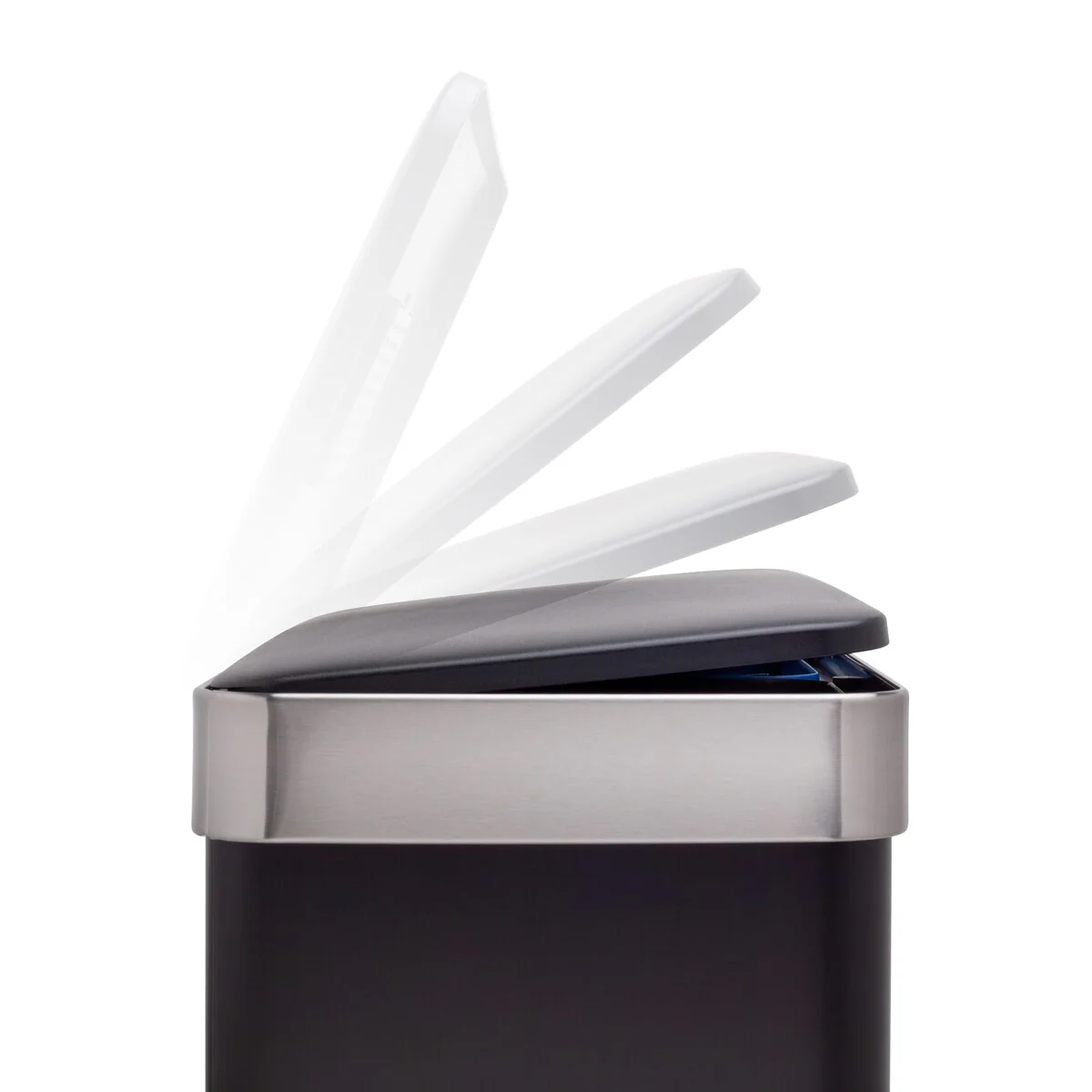 Qualiazero 16 Gal (8 Gal dual unit) Rectangular Recycle Step Can - Stainless Steel