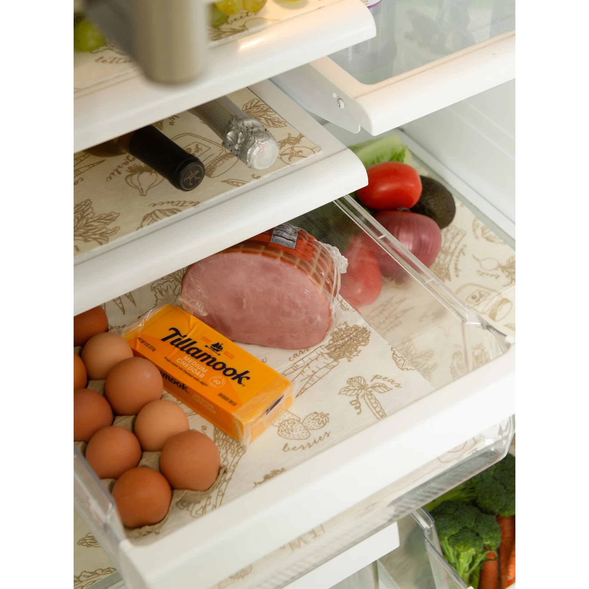 DII Nautical Blue Market Print Fridge Liner (Set of 6)