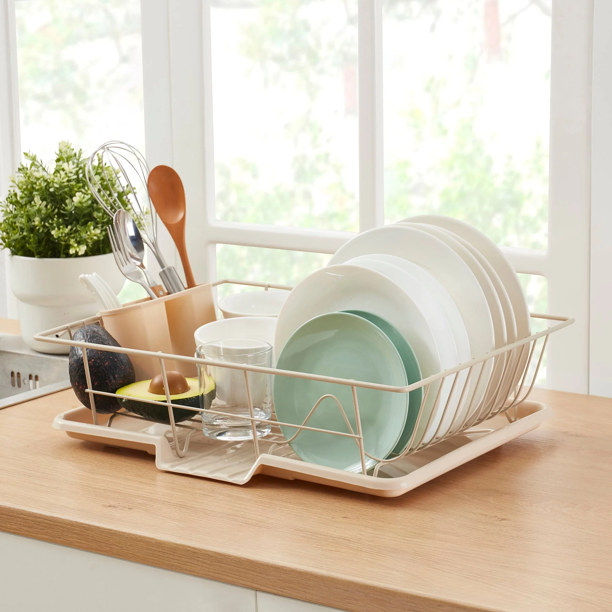 Sweet Home Collection 3-Piece Kitchen Sink Dish Drainer Set