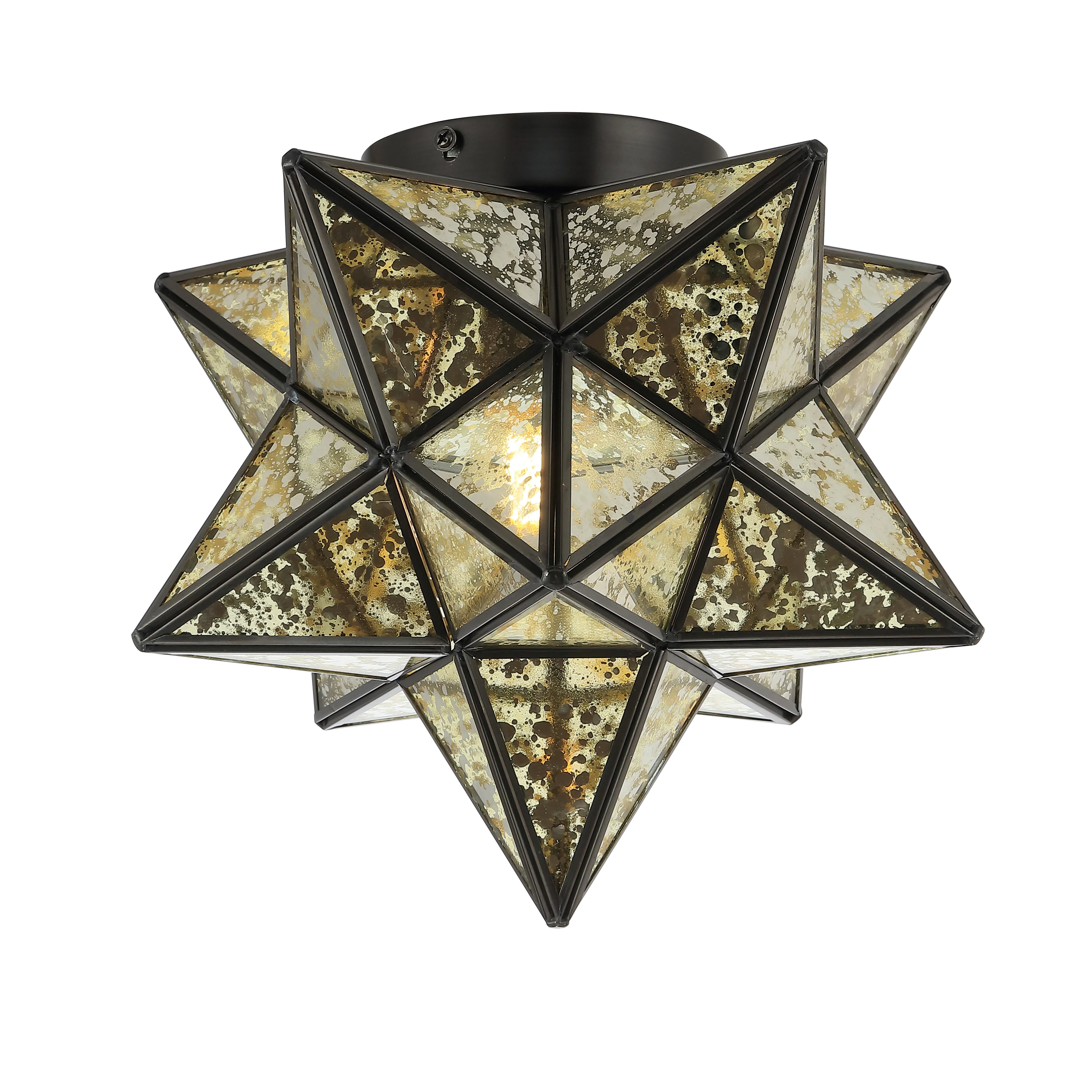 Stella Moravian Star Metal/Glass LED Flush Mount